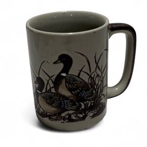 Vintage Otagiri Mallard Ducks Coffee Mug Stoneware Japan 8 Oz.